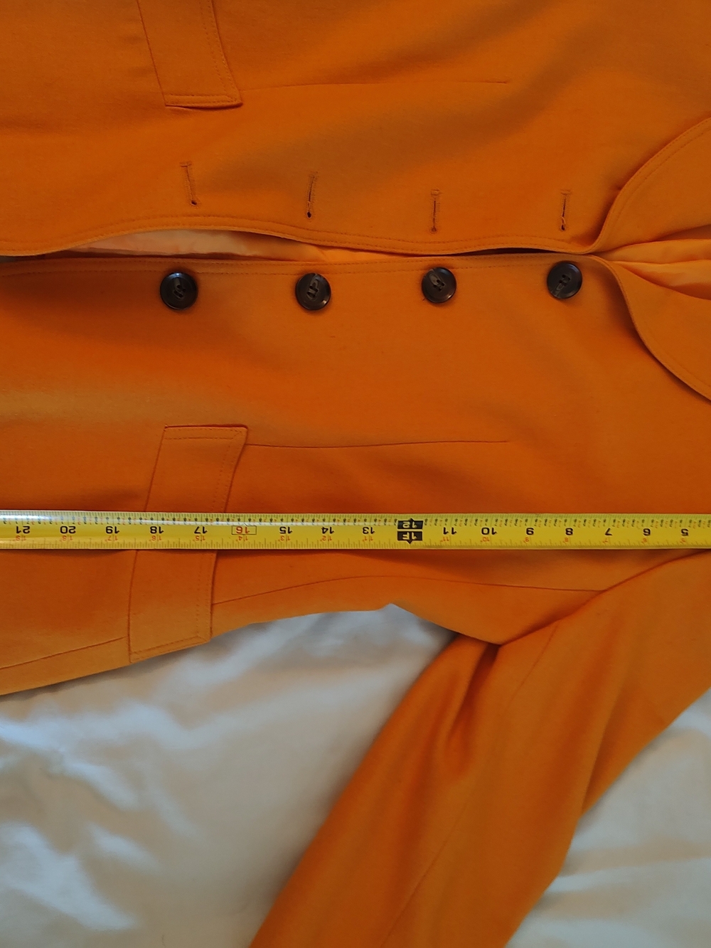 Vintage Harve Benard Orange Wool Blend Blazer Jacket Size 8
